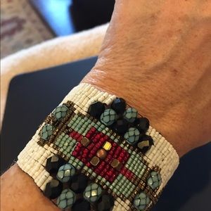 Handcrafted bead loomed bracelet